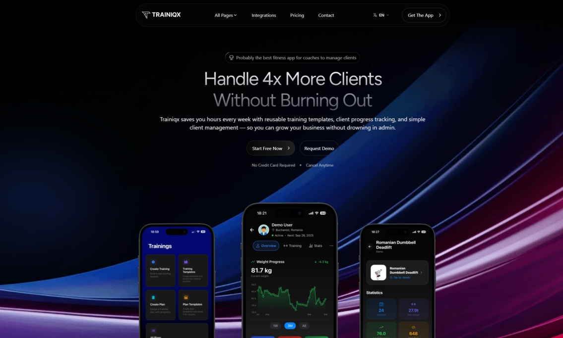 Trainiqx: Client Management App for Fitness Coaches